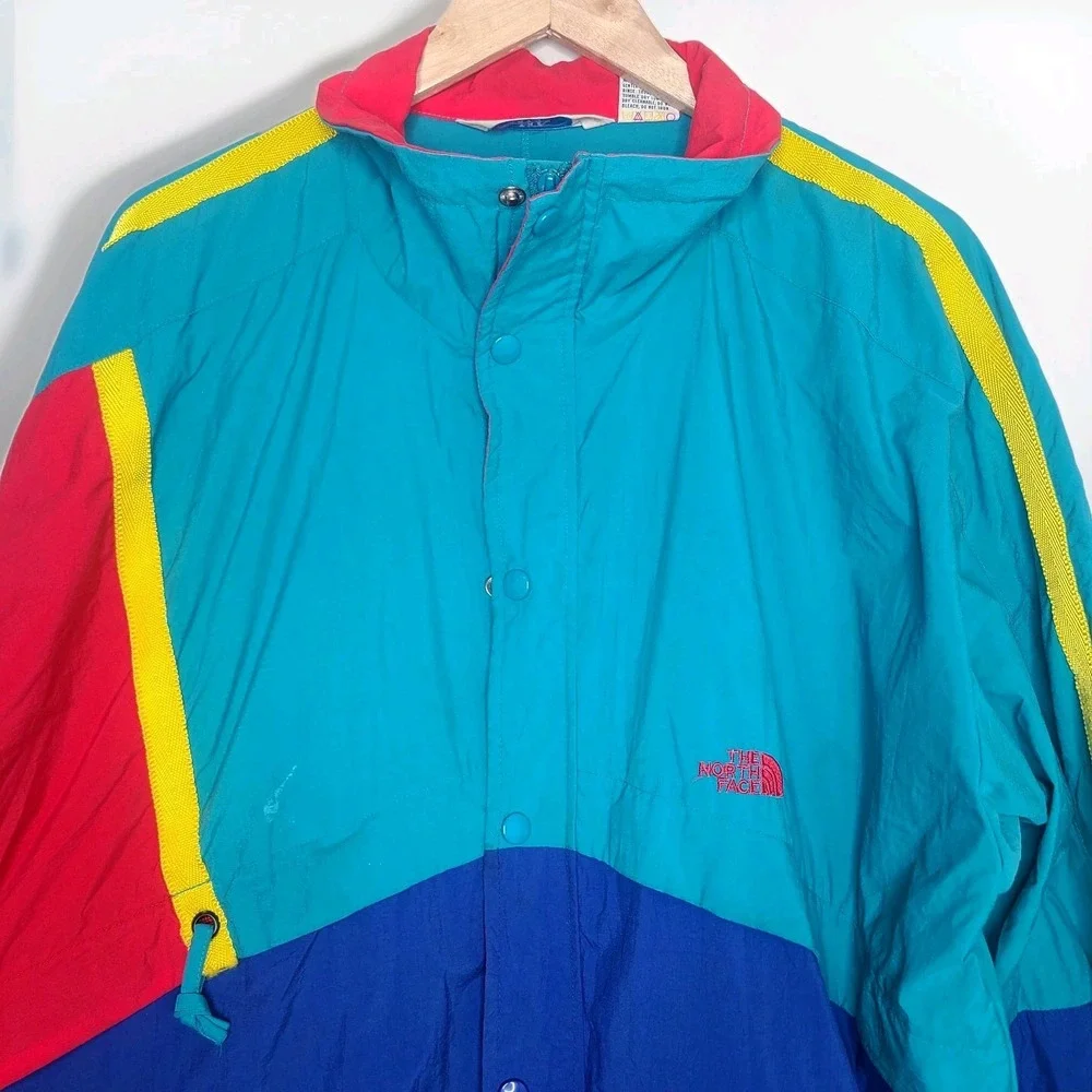 Vtg The North Face Red Label Colorblock Windbreaker Jacket L Gorpcore Streetwear